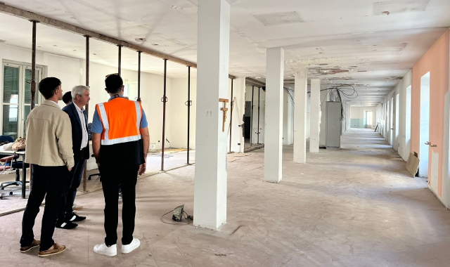 I lavori nell’edificio di via Cairoli