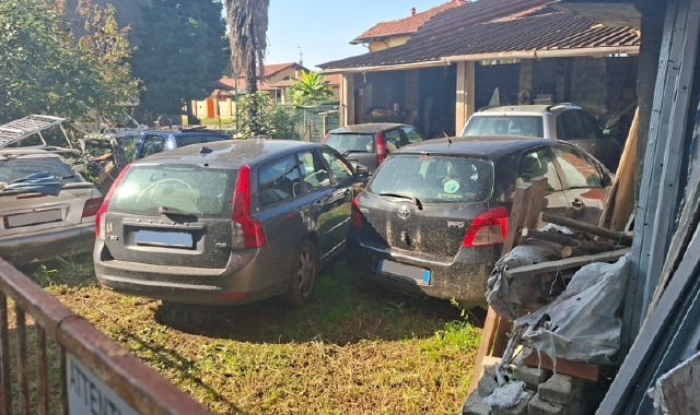 L’area dove erano sistemato le auto
