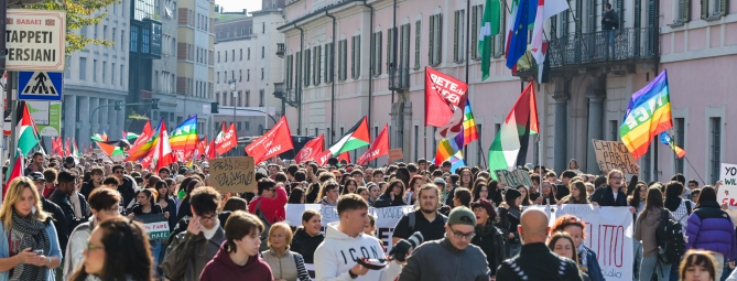 Tg Prealpina: folla in strada per la Palestina