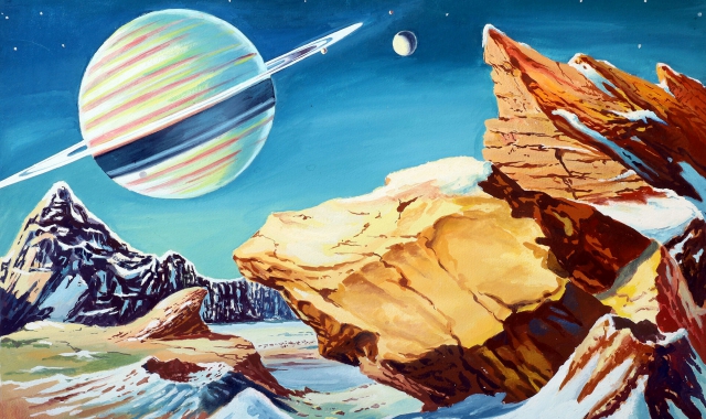 «Illustrazione interna per Ugo Maraldi, Le meraviglie dell’universo» di Nevio Zeccara (foto courtesy Editrice La Scuola)