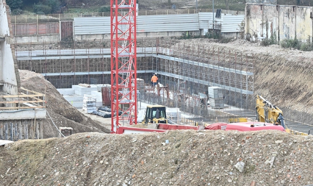 Il cantiere nell’area ex Aermacchi (foto Puricelli)