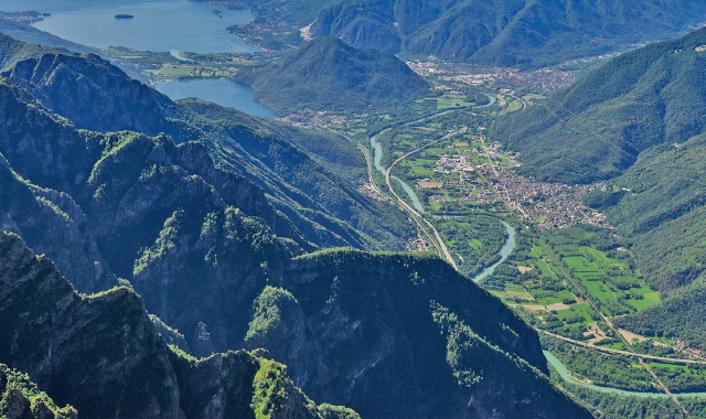 Una veduta aerea della Val Grande