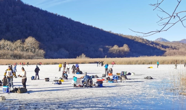 La Torbiera di Ganna nei giorni scorsi con le temperature più rigide