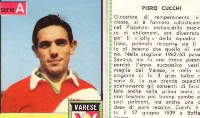 Addio a Piero Cucchi, giocò col Varese in A