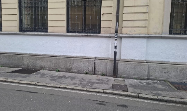 Il muro del liceo ritinteggiato