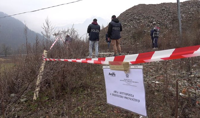 I sigilli nell’area posta sotto sequestro