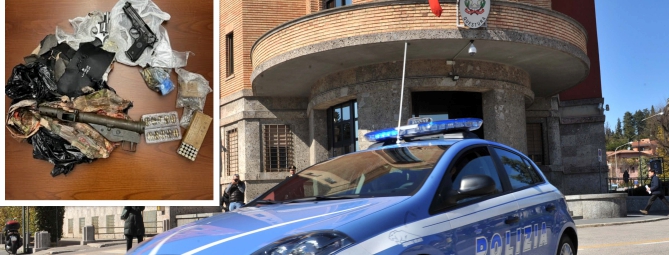 Tg Prealpina - Mitragliatore e pistole al Campo dei Fiori