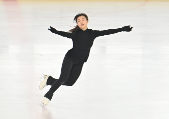 Spettacolo sul ghiaccio con la nazionale giapponese