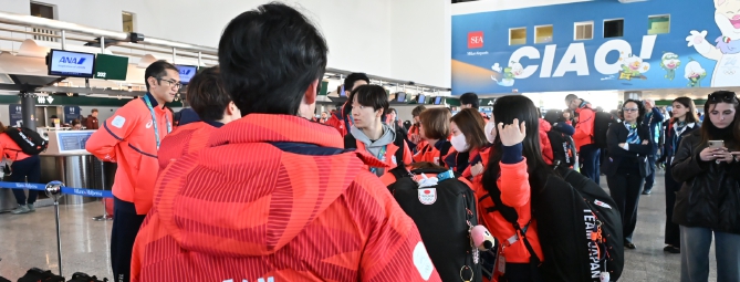 Malpensa, decollo di ritorno dei protagonisti di Milano-Cortina