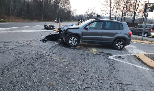 L’incidente sulla Sp36 a Buguggiate