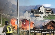 Fiamme in un cascinale a Crevoladossola