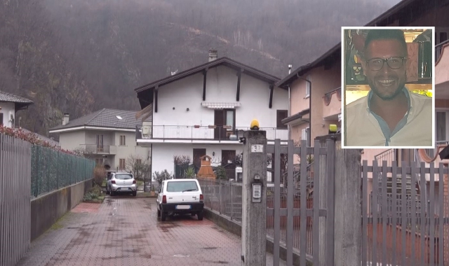 La villetta di Ornavasso. Nel riquadro, la vittima, Nicolò Borghini