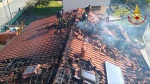 Incendio tetto villetta Cocquio