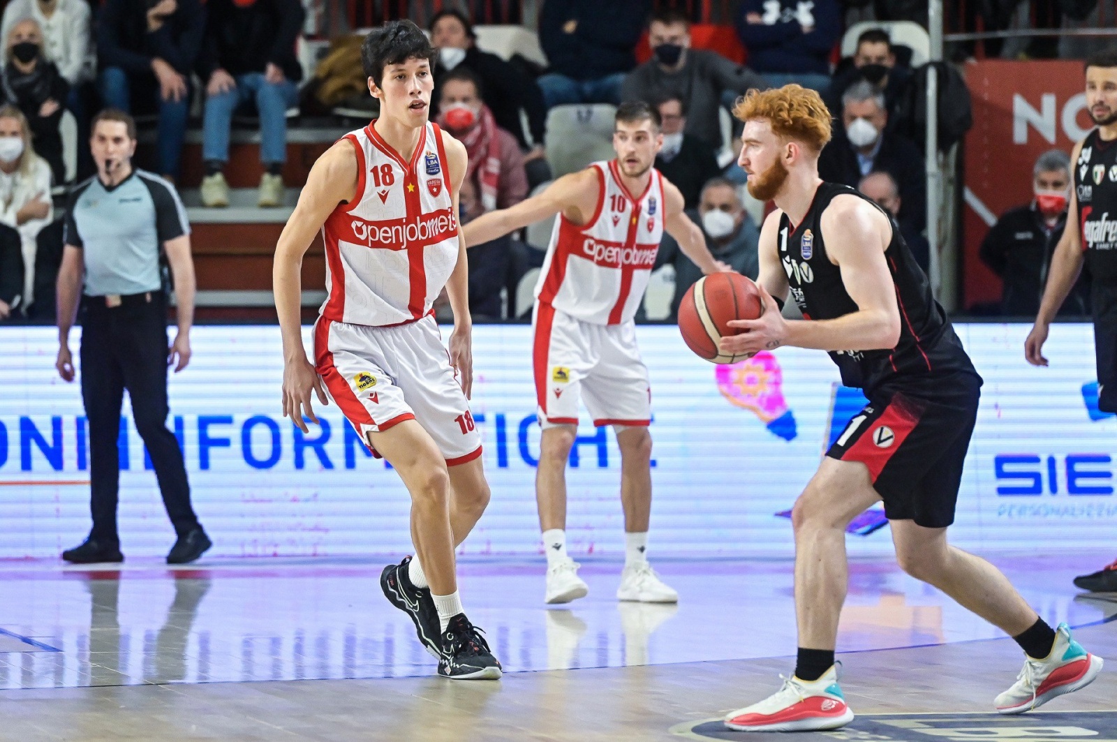 VARESE BASKET SERIE A OPENJOBMETIS PALLACANESTRO VARESE VS. VIRTUS SEGAFREDO BOLOGNA NELLA FOTO NICOLO’ VIRGINIO