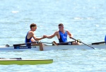 VARESE FINALI A MONDIALI CANOTTAGGIO 2022, UNDER 19 E PREMIAZIONI NELLA FOTO QUATTRO DI COPPIA MASCHILE CON MAICHOL BRAMBILLA MEDAGLIA D’ARGENTO