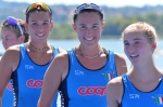 VARESE FINALI A MONDIALI CANOTTAGGIO 2022, UNDER 19 E PREMIAZIONI NELLA FOTO QUATTRO CON FEMMINILE CON CATERINA MONTEGGIA E MARGHERITA FANCHI MEDAGLIA DÕARGENTO