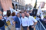 VARESE MATTEO SALVINI IN PIAZZA MONTE GRAPPA PER CAMPAGNA ELETTORALE POLITICHE 2022 CON I CANDIDATI. RISOTTATA LEGA E BIRRA