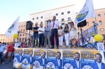 VARESE MATTEO SALVINI IN PIAZZA MONTE GRAPPA PER CAMPAGNA ELETTORALE POLITICHE 2022 CON I CANDIDATI. RISOTTATA LEGA E BIRRA