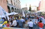 VARESE MATTEO SALVINI IN PIAZZA MONTE GRAPPA PER CAMPAGNA ELETTORALE POLITICHE 2022 CON I CANDIDATI. RISOTTATA LEGA E BIRRA