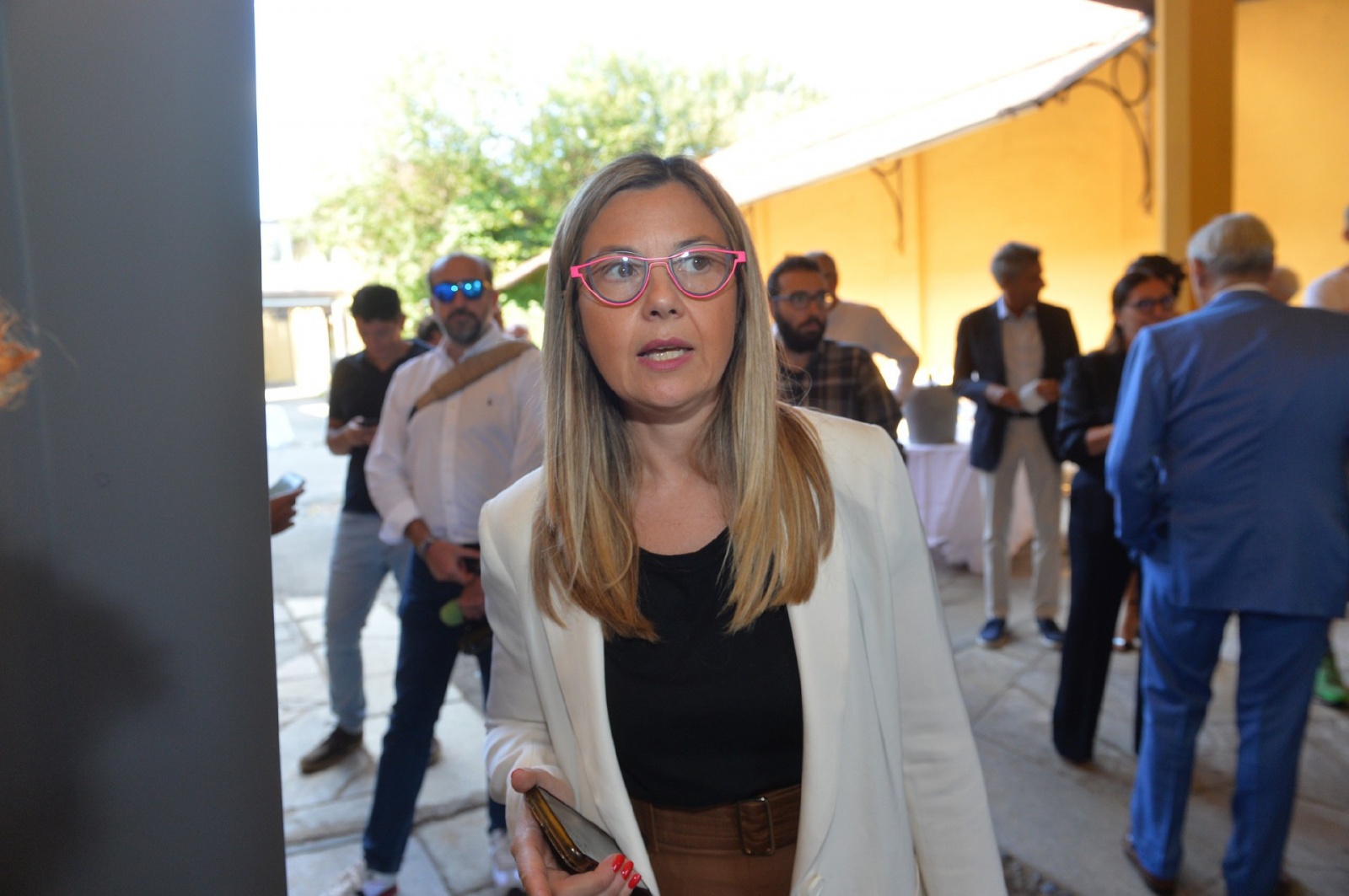 CASTIGLIONE OLONA MATTEO RENZI IN VISITA ALLA NAU OCCHIALI CON MARIACHIARA GADDA, DAVIDE GALIMBERTI, STEFANO MALERBA, GIANPAOLO ERMOLLI