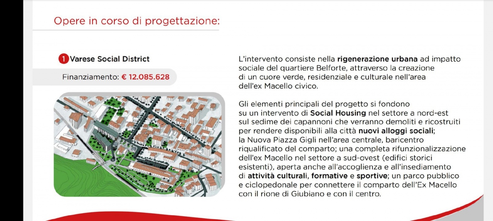 Opere pubbliche Comune di Varese