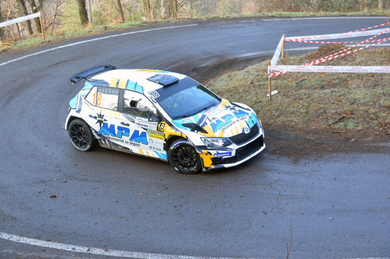 VARESE. PROVA SPECIALE SETTE TERMINI RALLY DEI LAGHI 2023 NELLA FOTO MARCO LEONI LORENZA PRIONI