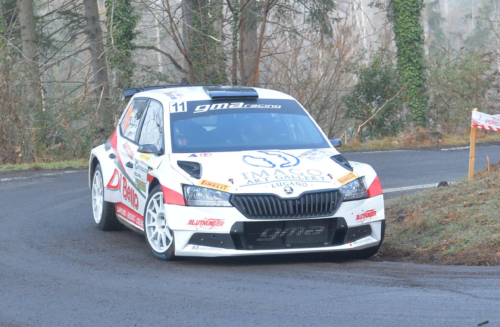 VARESE. PROVA SPECIALE SETTE TERMINI RALLY DEI LAGHI 2023 NELLA FOTO GIANLUCA LUCHI FEDERICA MAURI