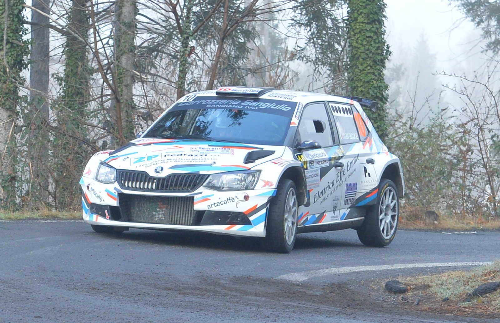 VARESE. PROVA SPECIALE SETTE TERMINI RALLY DEI LAGHI 2023 NELLA FOTO VANNI MARAN LORENZO MARAN