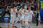 VARESE. BASKET LBA. OPENJOBMETIS VARESE-GIVOVA SCAFATI NELLA FOTO ESULTANZA GIOCATORI