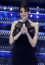 Italian actress Pilar Fogliati on stage at the Ariston theatre during the 75th edition of the Sanremo Italian Song Festival, in Sanremo, Italy, 12 February 2025. The music festival will run from 11 to 15 February 2025. ANSA/FABIO FRUSTACI