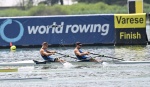 VARESE. CANOTTAGGIO. COPPA DEL MONDO 2025. WORLD ROWING CUP. 3� GIORNATA. FINALI E PREMIAZIONI NELLA FOTO DOPPIO DI COPPIA MASCHILE GABRIEL SOARES