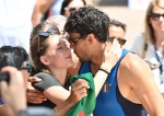 VARESE. CANOTTAGGIO. COPPA DEL MONDO 2025. WORLD ROWING CUP. 3� GIORNATA. FINALI E PREMIAZIONI NELLA FOTO GABRIEL SOARES DOPO GARA CON LA FIDANZATA