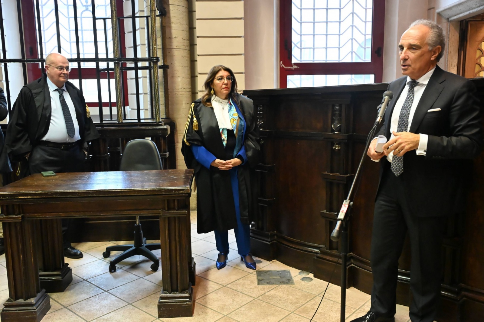 VARESE. GIURAMENTO NUOVA PRESIDENTE TRIBUNALE, MARIOLINA PANASITI NELLA FOTO INTERVENTO PRESIDENTE CORTE DÕAPPELLO GIUSEPPE ONDEI
