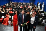 VARESE. EVENTO BENEFICO C.A.O.S. ORGANIZZATO DA ANNA DEL BAR RISTORANTE BASILICO PER LA PROIEZIONE DE ÒIL DIAVOLO VESTE PRADA 2Ó CON ADELE PATRINI, PROF.SSA FRANCESCA ROVERA E EMANUELE MONTI AL MIV, MULTISALA VARESE NELLA FOTO ANNA, EMANUELE MONTI, ADELE 