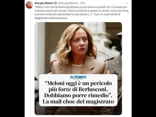 Meloni rilancia la mail di Patarnello su di lei