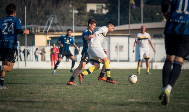 Un momento dalla partita della Solbiatese contro Casteggio, di domenica 10 novembre (foto Samuele Lucchi)