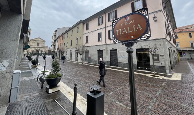 Corso Italia a Saronno (foto Archivio)