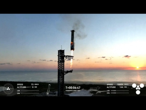 Lanciata Starship di SpaceX alla presenza di Trump e Musk