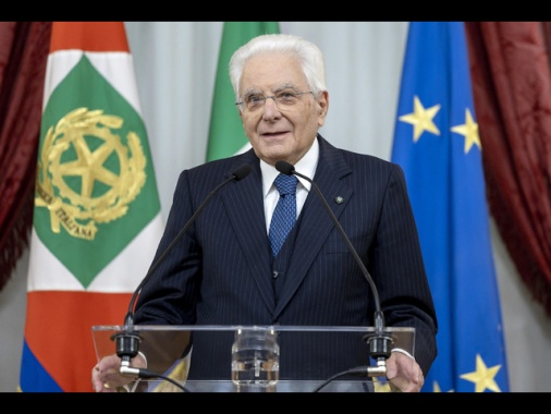 Mattarella è arrivato all'evento per i 130 anni del Touring