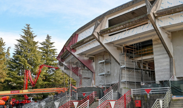 L’Itelyum Arena di Masnago dove è peraltro in corso il cantiere (foto Blitz)