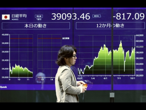 Borsa: l'Asia in rosso in attesa di Fed e Banca del Giappone