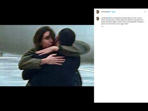 Cecilia Sala, mai pensato di essere a casa oggi, grazie
