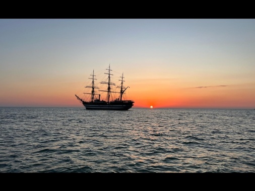 L'Amerigo Vespucci arrivata a Ortona, attesa la premier Meloni