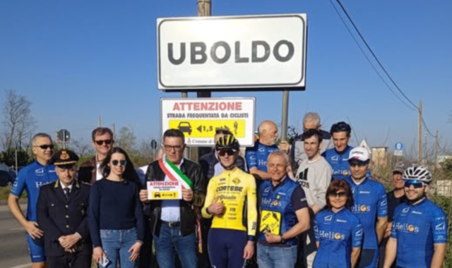 L’inaugurazione dei cartelli lungo la saronnese