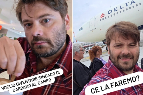 L’influencer boccia Malpensa, ma vuole fare il sindaco di Cardano
