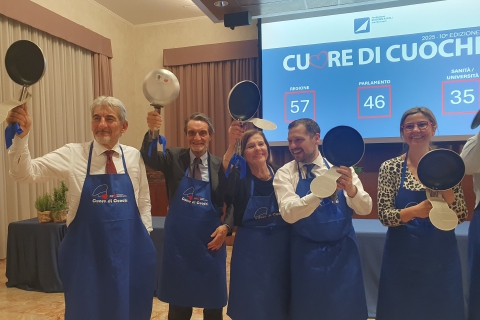 Cuochi per beneficenza, vince la Regione