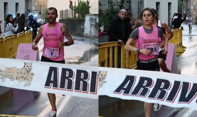 Andrea Soffientini e Federica Cozzi al traguardo