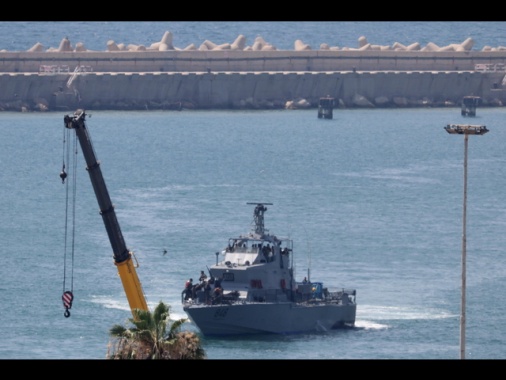 Nave Freedom Flotilla arrivata al porto israeliano Ashdod