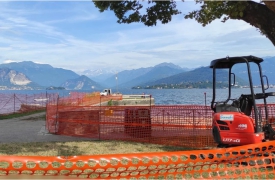 Chiosco e molo, polemiche a Laveno