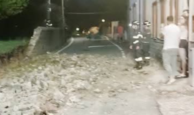 Il sopralluogo dopo il crollo